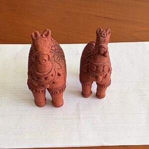 Terracotta beautiful Camel Figurines set of 2 from Rajasthan India.